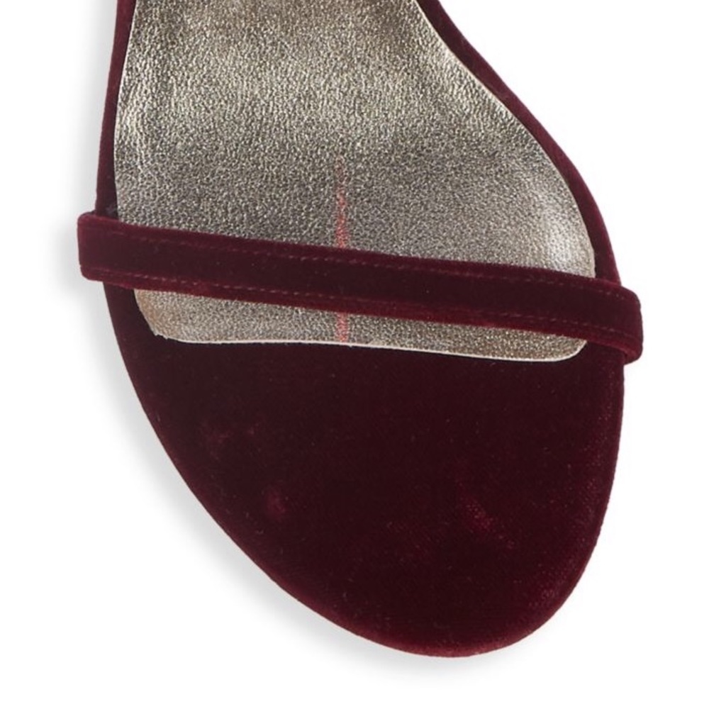 Stuart Weitzman Mybow Suede Stiletto Sandals - Picture 3 of 5